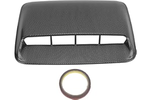 Aramox Universal Car Vent Hood Air Flow Intake Cover Carbon Fibre Scoop Bonnet Accessory 40 x 28cm