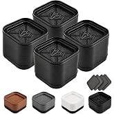 EclatBain Adjustable Heavy Duty Furniture Risers, 2&amp;3 Inch, 4 Pack, 5000lbs | Black Square Stackable Bed Risers, Lift to 1'' 2'' 3'', Suitable for Bed Frame, Sofa, Couch, Table, Chair Legs