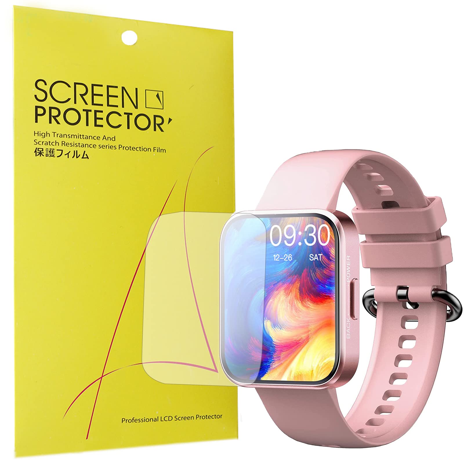 Giaogor Compatible for MISIRUN Smartwatch Screen Protector, [6 Pack] Full Coverage TPU Clear Film Compatible for MISIRUN C17 1.71" Smart Watch (6 pack)