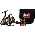PENN Battle Spinning Reel Kit, Size 5000, Includes Reel Cover and Spare Anodized Aluminum Spool, Right/Left Handle Position, HT-100 Front Drag System