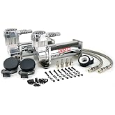 VIAIR 444C Dual 12V 200 PSI Chrome Air Compressor Kit &ndash; Fast Fill | Dual 12V compressors deliver up to 200 PSI for air suspension, tanks, air bags, air horns, and onboard air systems.