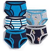 monica + andy Boy's Underwear Pack, 5 Pairs, Double Layered Bottom Panel, Organic Kids Boys Briefs, Sizes For Kids & Toddler