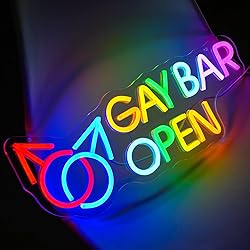 Xixkilly Gay Bar Open Neon Sign for Wall Decor Bar