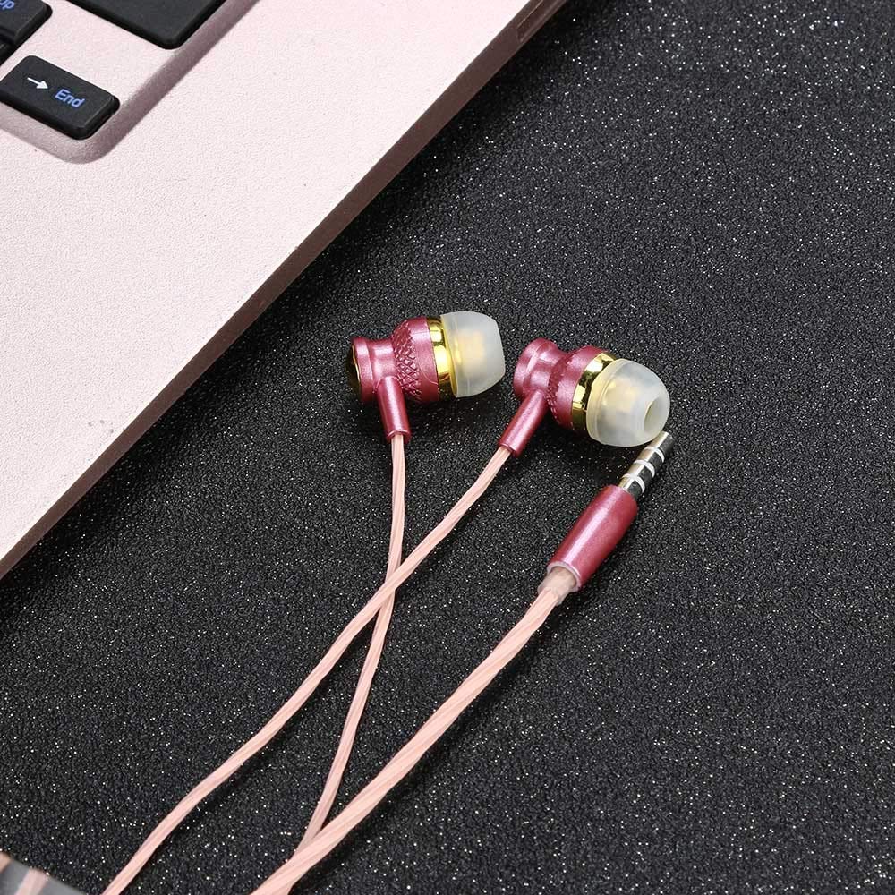 SUGEER 2020 Best Upgraded Radiation Free Headphones Earbuds Earphone Universal 3.5mm in-Ear Stereo Wired Earbuds Earphone with 1.2M Knitted Cable,Built-in Hands-Free Microphone