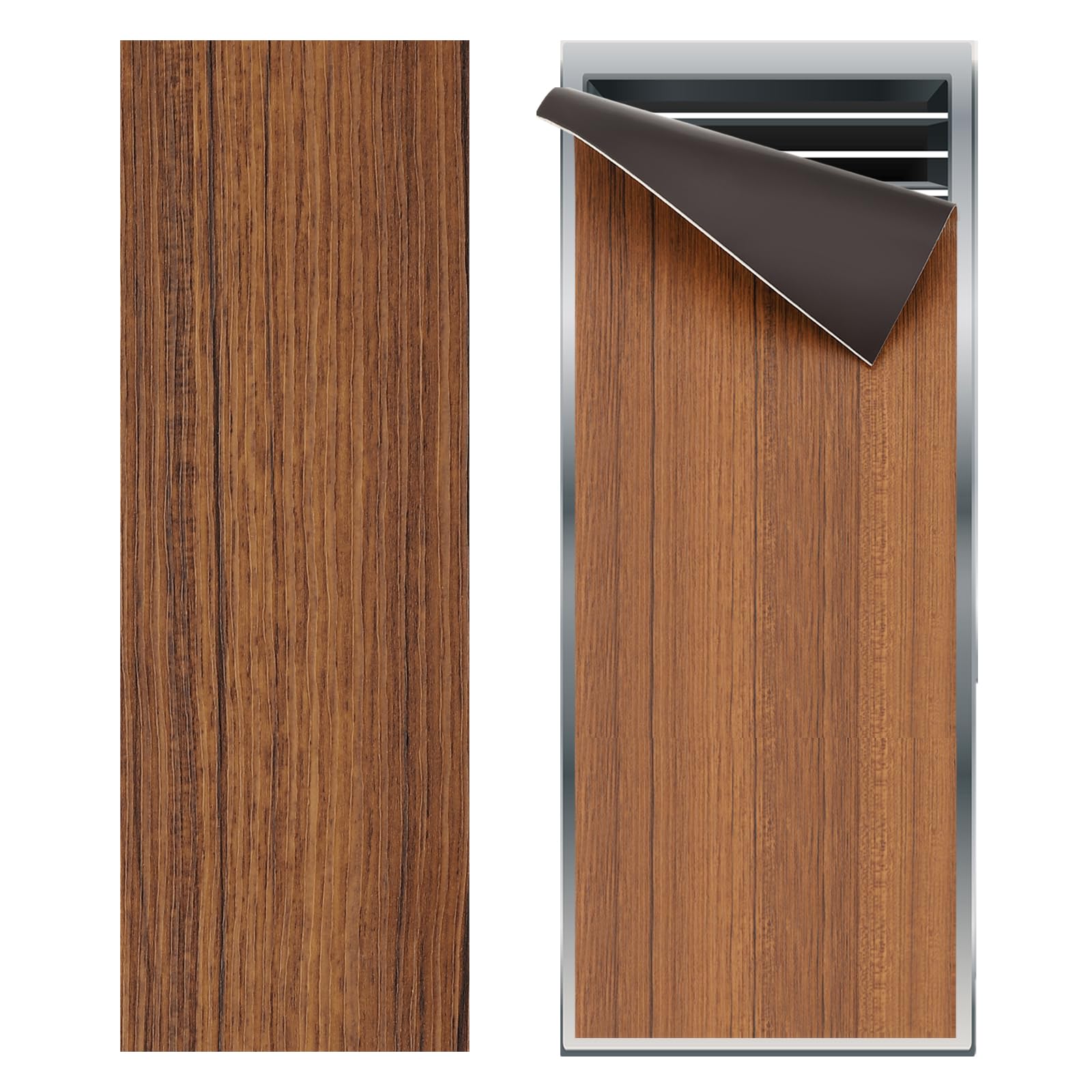 PATIKIL 16"x5.5" Magnetic Vent Cover, Floor Wall Air Registers Cover High Strength Magnetic Vent Blocker for Home RV HVAC Fireplace Furnace, Wood Grain Color