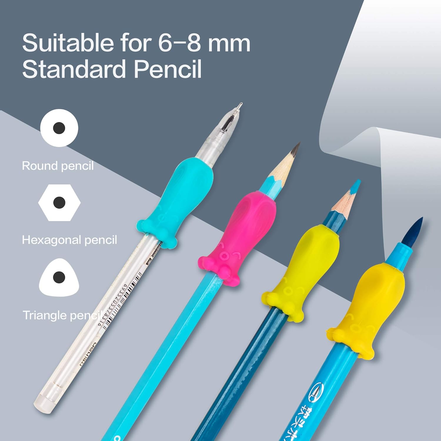 Deli Pencil Grips for Kids Handwriting, Writing Aids Grip Posture Correction Tool for Kids Preschool, Octopus Design, 4 Pack : Office Products