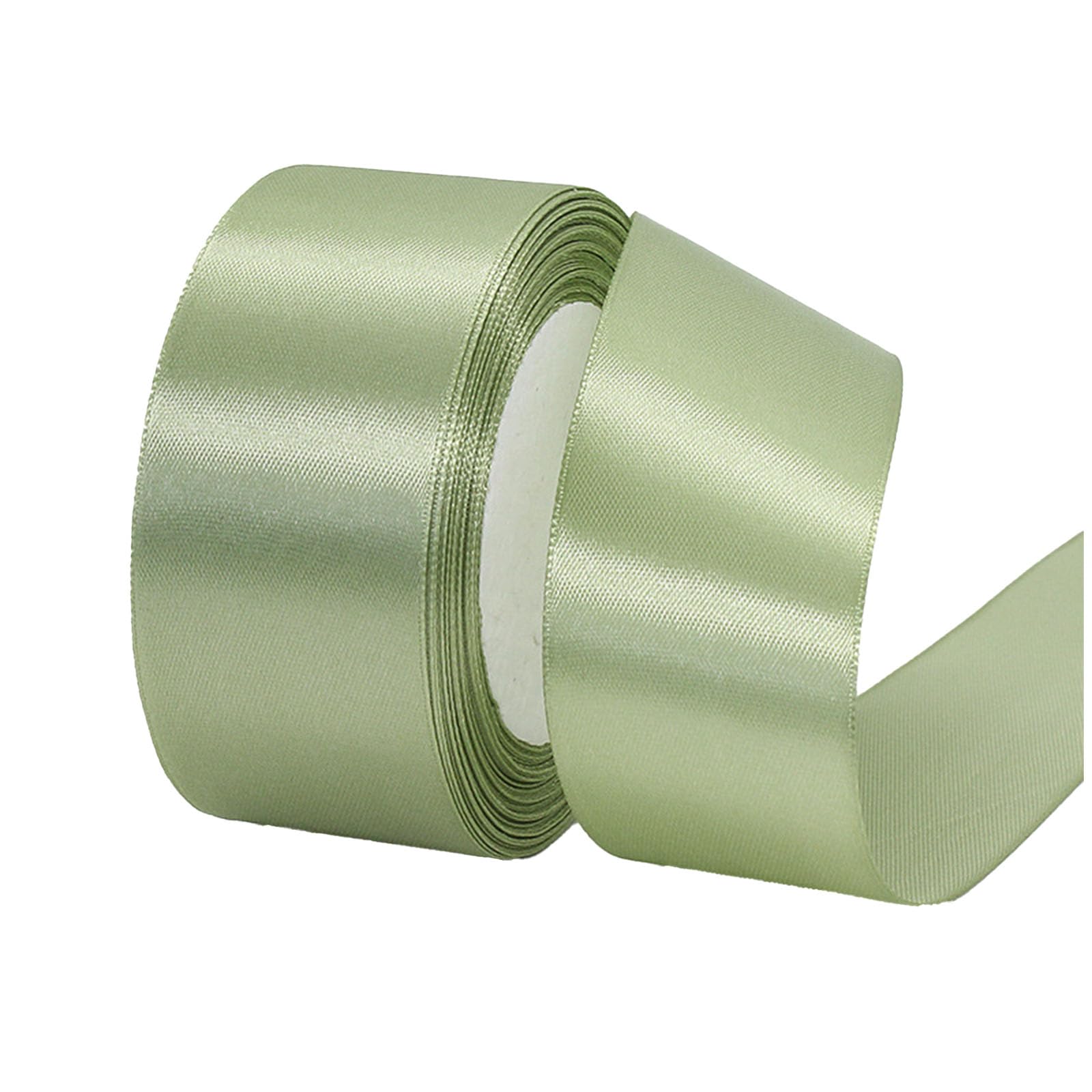 40mm Wide Thick Sage Green Ribbon for Gift Wrapping,22m 1.5Inch Large Fabric Satin Ribbon Sage Green Bow for Gift Wrapping,Ribbons for Crafting,Hair,Wedding,Car,Presents,Cake,Christmas Decorations