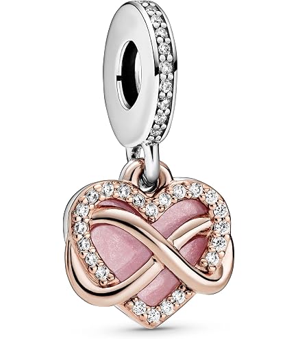 Amazon.com: Pandora Sparkling Leveled Heart Charm Bracelet Charm
