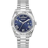 Guess Men's GW0265G Series| Analog Dress Watch| Stainless Steel Case| Stainless Steel Bracelet | 50M Water Resistance