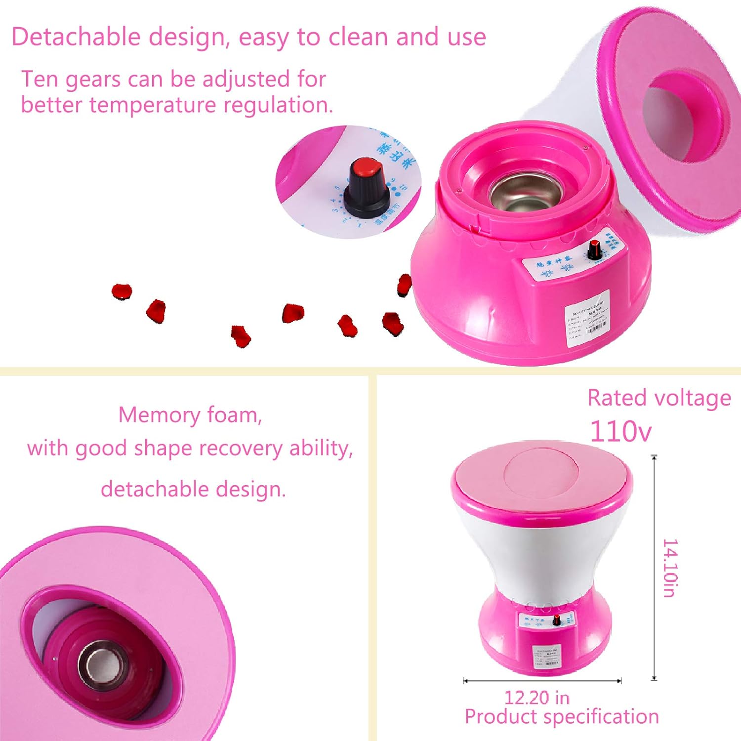 Yoni Steam Seat for Toilet, Yoni Steam Kit for Yoni Steam Herbs, V Steam Seat Kit 30 Mins Vaginial Steaming Seat Kit for PH Balance, Feminine Odor, Postpartum Care, V Cleansing and More DIA 12" x 18" : Beauty