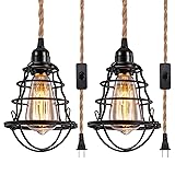 Asnxcju Industrial Plug in Pendant Light, Vintage