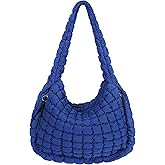 Juoxeepy Quilted Tote Bag Large Carryall Puffer Shoulder Bag Lightweight Padding Hobo Bag