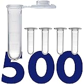 Kashi Scientific 2mL Microcentrifuge Tube with Safe Lock Snap Cap [500/Pack] 2 mL Safety Lock Centrifuge Tubes with Flip Cap,