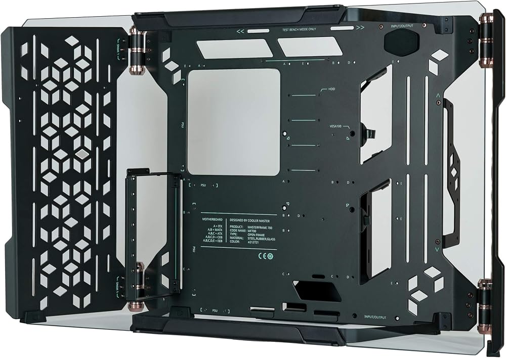 Cooler Master MasterFrame 700 Open Air ATX Case Tempered Glass VESA Mount Test