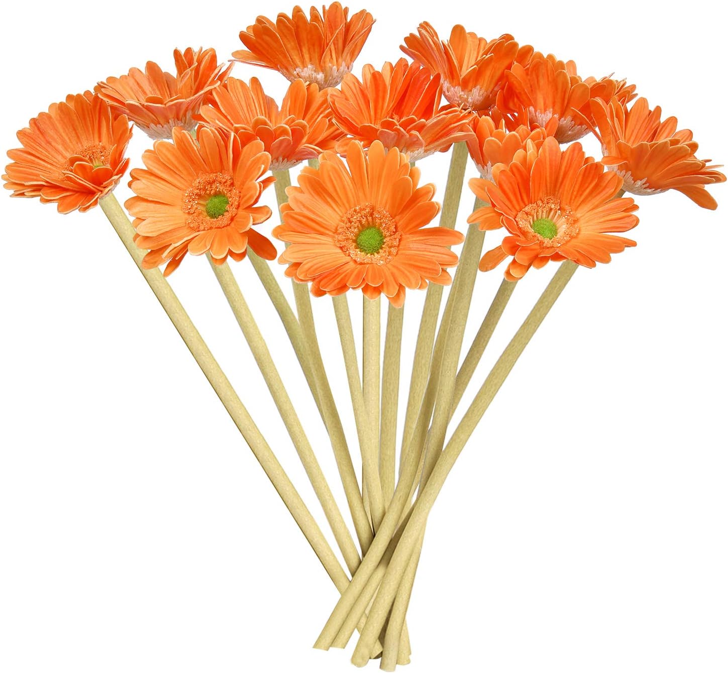 Amazon Com Martine Mall 12pcs Orange Artificial Daisy Bouquet 14 Tall Fake Daisy Stems Multicolor Daisy Flower Bulk Gerbera Daisy Flower For Party Home Kitchen Garden Wedding Decorations Kitchen Dining