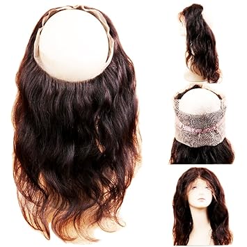 Amazon Com 360 Lace Frontal Closure Brazilian Straight Hair
