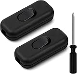 AXFEE Inline Cable Switch 6A Pack of 2 Double Pole Torpedo Switch