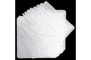 CERCKER 15 Pack Silicone Dehydrator Sheets,Non-stick Food Fruit Dehydrator Mats Reusable Steamer Mesh Mat for Fruit Dryer Liner,Silicone Trays(14.4 x 14.4 inch)