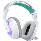 Logitech G522 Lightspeed Wireless Gaming Headset - White | For PC, 2.4 GHz, Bluetooth &amp; USB-C , <60 Hr Battery, 48 kHz/24 bit Audio, Detachable 48 kHz/16 bit Blue VO!CE Mic, RGB