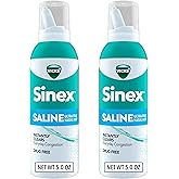 Vicks Sinex SALINE Nasal Spray, Drug Free Ultra Fine Mist, Clear Everyday Sinus Congestion Fast, Clear Mucus from a Cold or Allergy, Daily Use 5.0 fl oz x 2