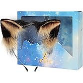 Cat Fox Wolf Ears Faux Fur Animal Anime Headband for Halloween Party Costume Accessory