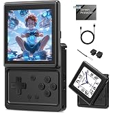 Anbernic RG Rotate Retro Handheld Game Console, 3.5-Inch Swivel Touchscreen, Android 12, T618, 3GB+32GB, Portable Gaming Device with Adjustable Shoulder Buttons(Polar Black)