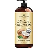 Handcraft Blends Organic Fractionated Coconut Oil | 100% Pure and Natural | Bath & Body Oil | Premium Grade Carrier Oil | Ski