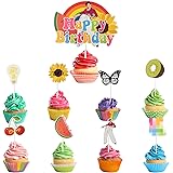6sisc 25Pcs Harry Birthday Party Cake Toppers Harry Happy Birthday Party Supplies Harry Cupcakes Decorations with Watermelon 