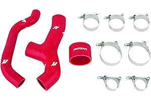 Mishimoto MMHOSE-SUB-INT6RD Intercooler Charge Air Cooler Hoses Fits Subaru WRX 2006-2007/Forester XT 2004-2008 Red