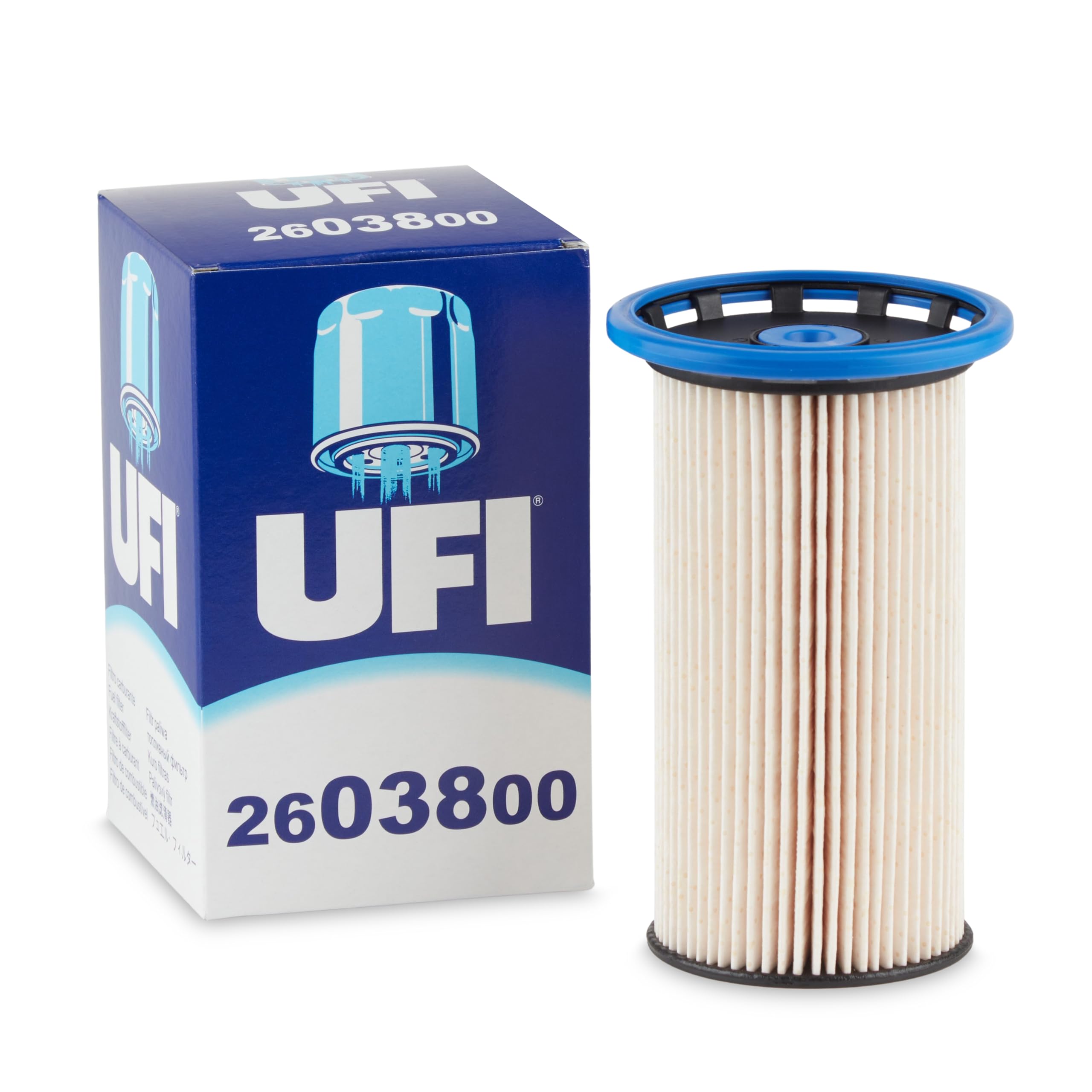 UFI Filters, Fuel Filter 26.038.00, Replacement Fuel Filter, Suitable for Cars, Applicable to Various Models such as Audi, Seat, Skoda, and Volkswagen