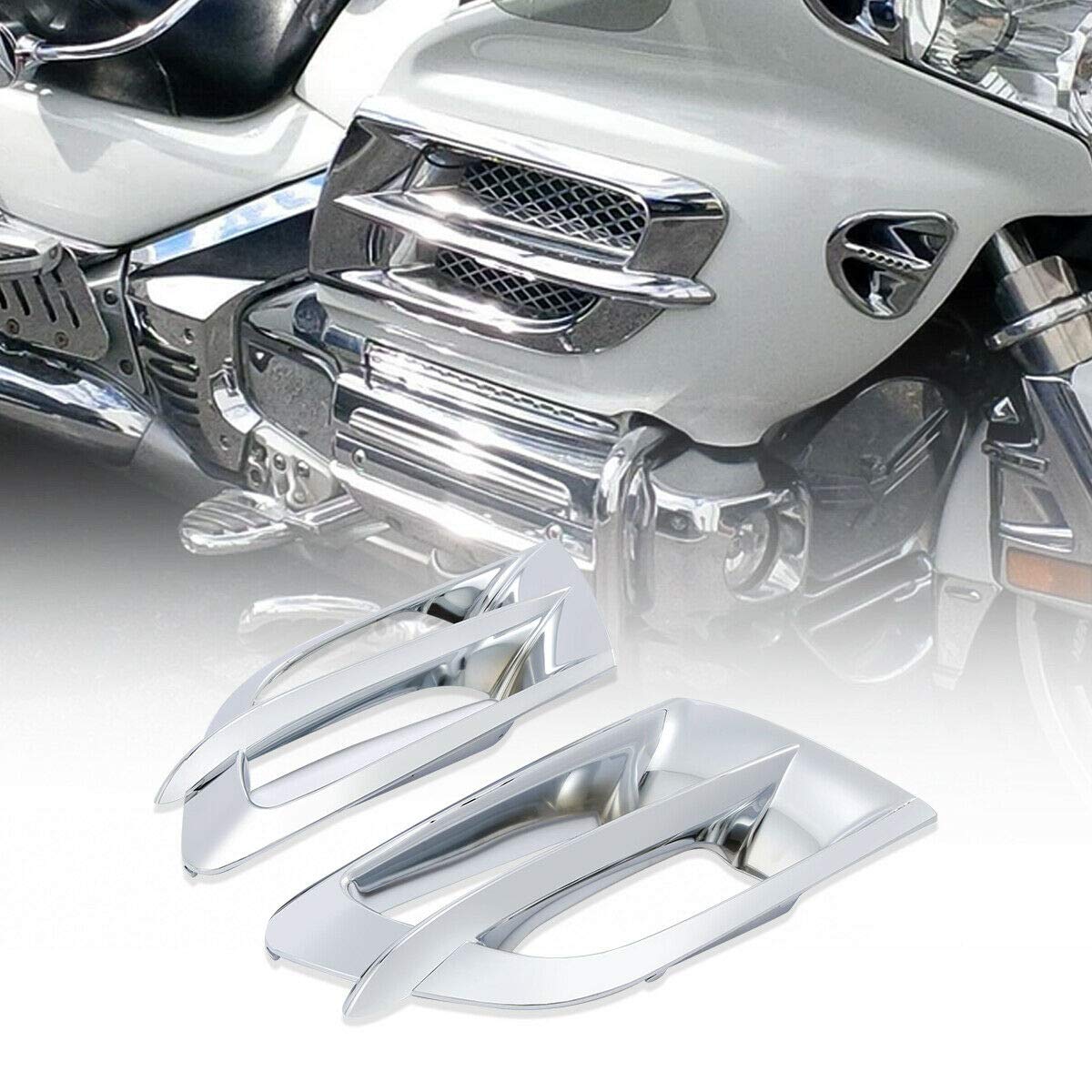 Chrome Side Fairing Accent Grilles Fit For Honda Goldwing 1800 GL1800 2001-2011