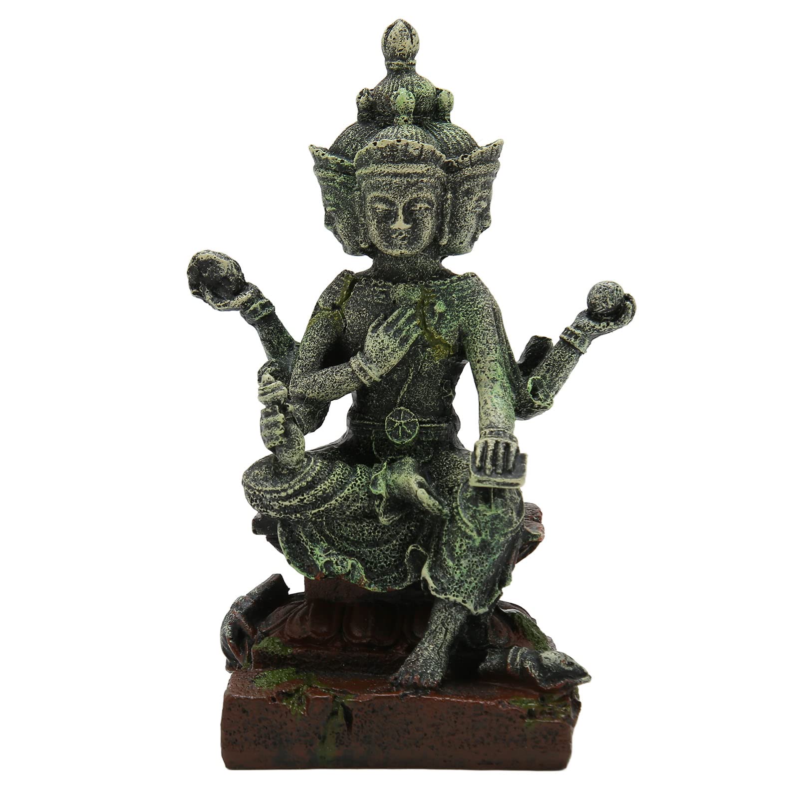 Ozgkee Aquarium Buddha Statue Decoration, Resin Aquascaping Fish Tank Meditating Buddha Figurine for Aquarium Fish Tank