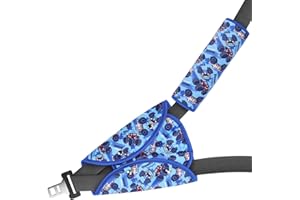 AMINTIRI Seat Belt Adjuster and Seatbelt Covers for Kids, Shoulder Neck Strap Adjuster and Seatbelt Cushion for Kids Travel, Soft Seatbelt Adjuster and Seat Belt Cover Set for Kids.