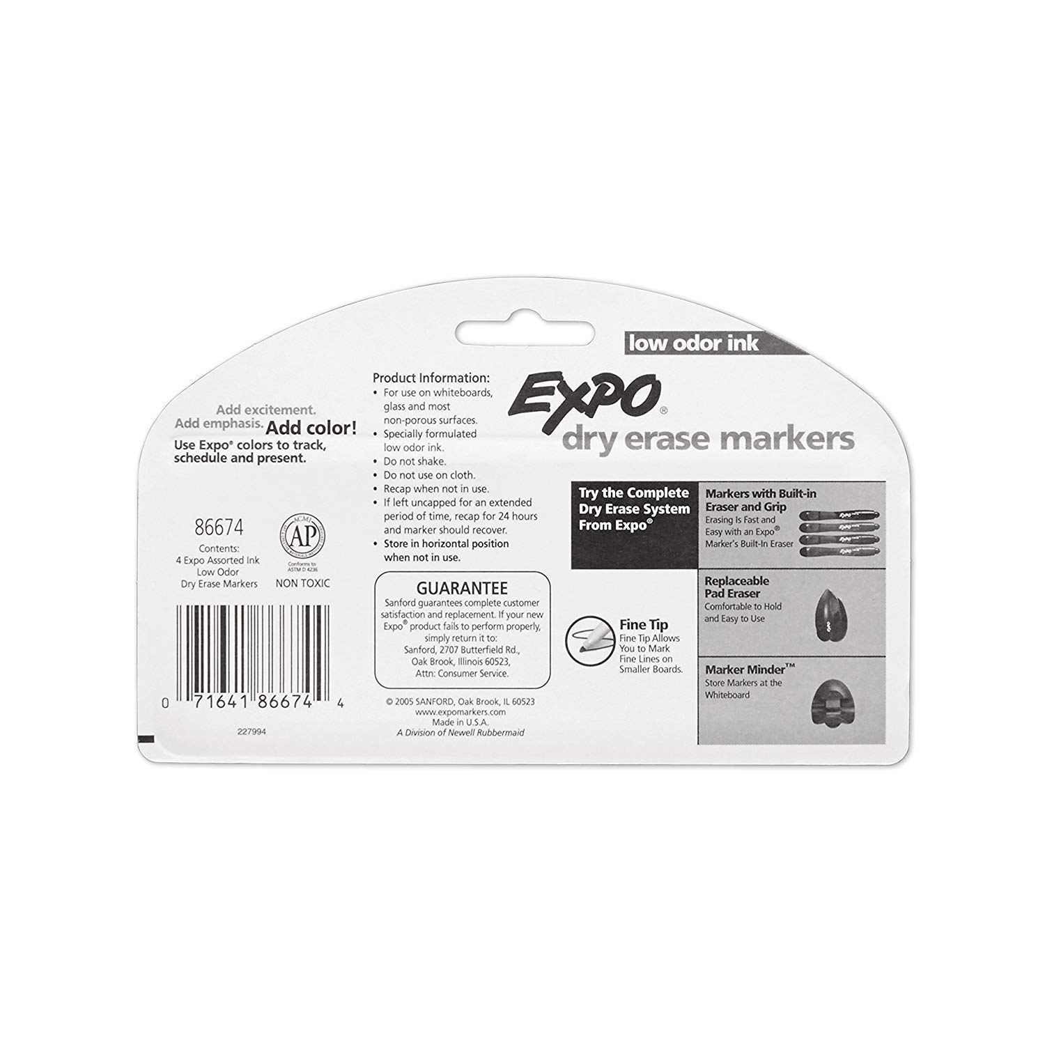 EXPO 86661 LowOdor Dry Erase Markers