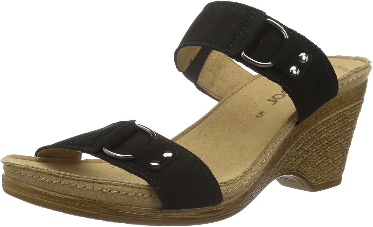 Gabor Shoes Damen Offene Sandalen mit Keilabsatz, Schwarz (07 schwarz), 37.5: Amazon.de: Schuhe ...