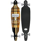 Paradise Longboard Drop Through Complete Cruiser Skateboard, Tiki Face, 9.5" x 44"