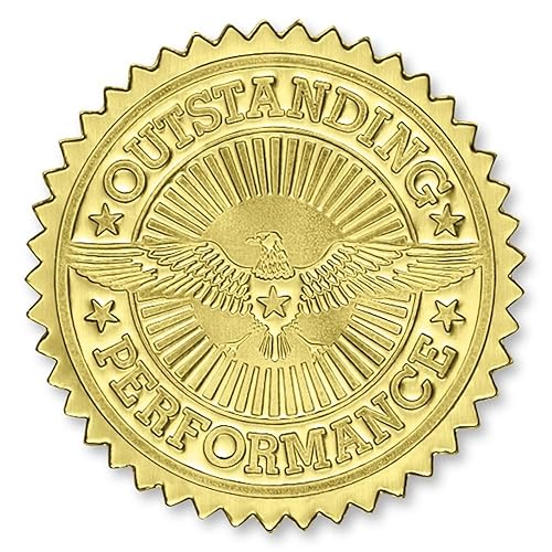 PaperDirect Deluxe Outstanding Performance Gold Foil Certificate Seals