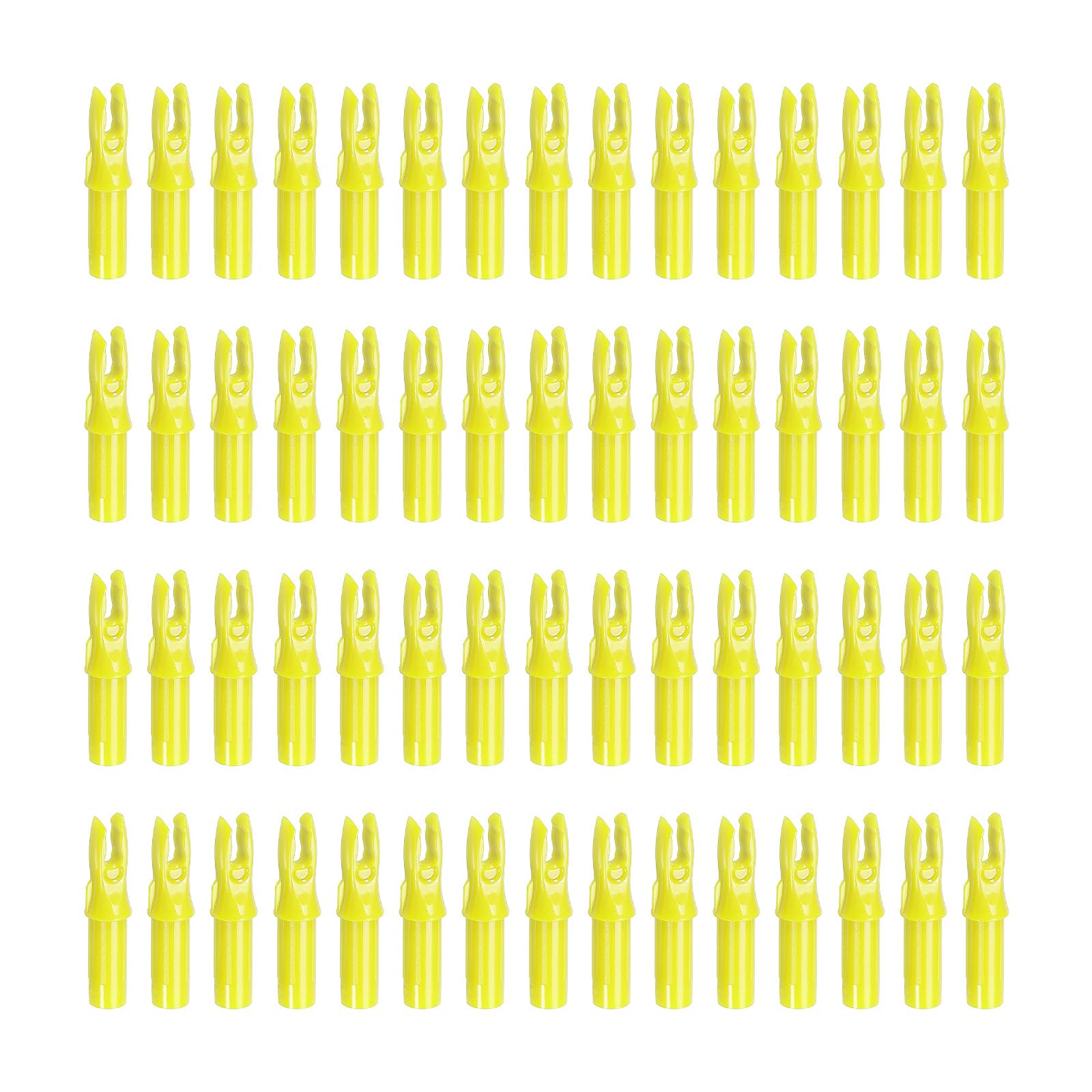 PATIKIL Archery Arrow Nocks 6.2mm 0.244", 60 Pack Insert Arrow Nock Replacement for Shooting, Yellow