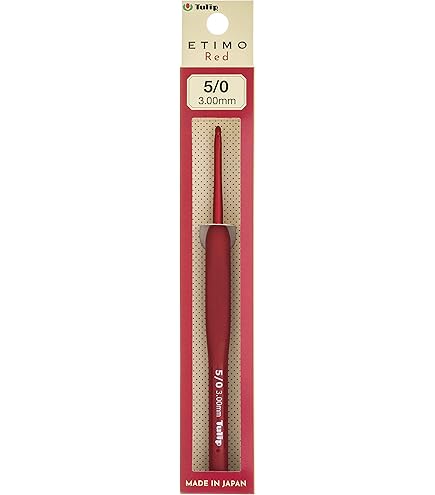 Amazon.com: Tulip Etimo Red Crochet Hook W/Cushion Grip-Size 2/2.00mm