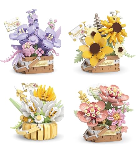 MEIEST Mini Building Blocks Watering Pot Bonsai Plant Model Set
