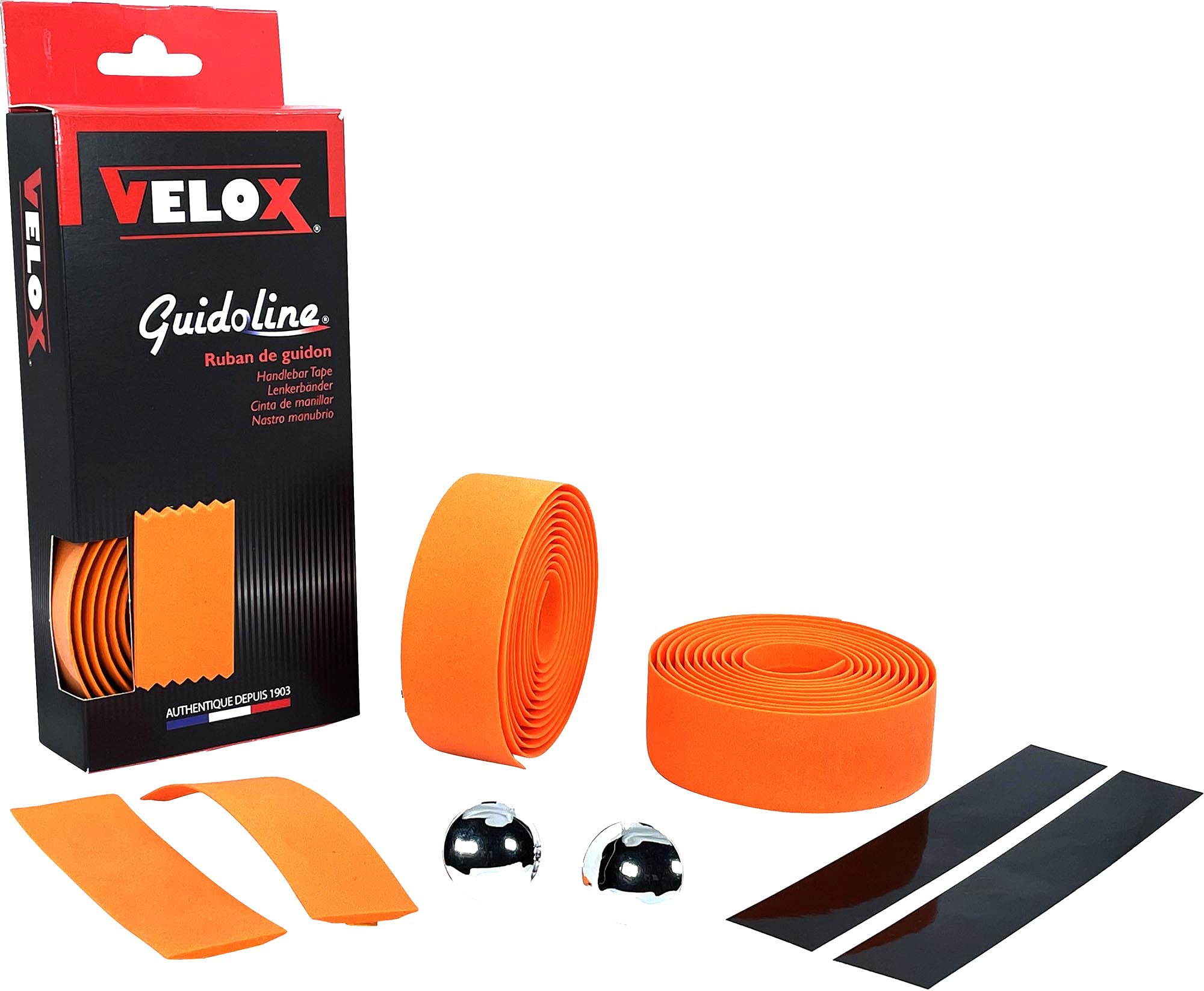 Velox Guidoline Maxi Cork Handlebar Tape, Orange