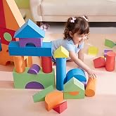 Haonewbee Large Building Foam Blocks for Toddlers - Tacking Soft Blocks for Kids - Shapes &amp; Colors Learning for Kids - Construction Building Preschool Toys for Boys &amp; Girls (30 Pieces)