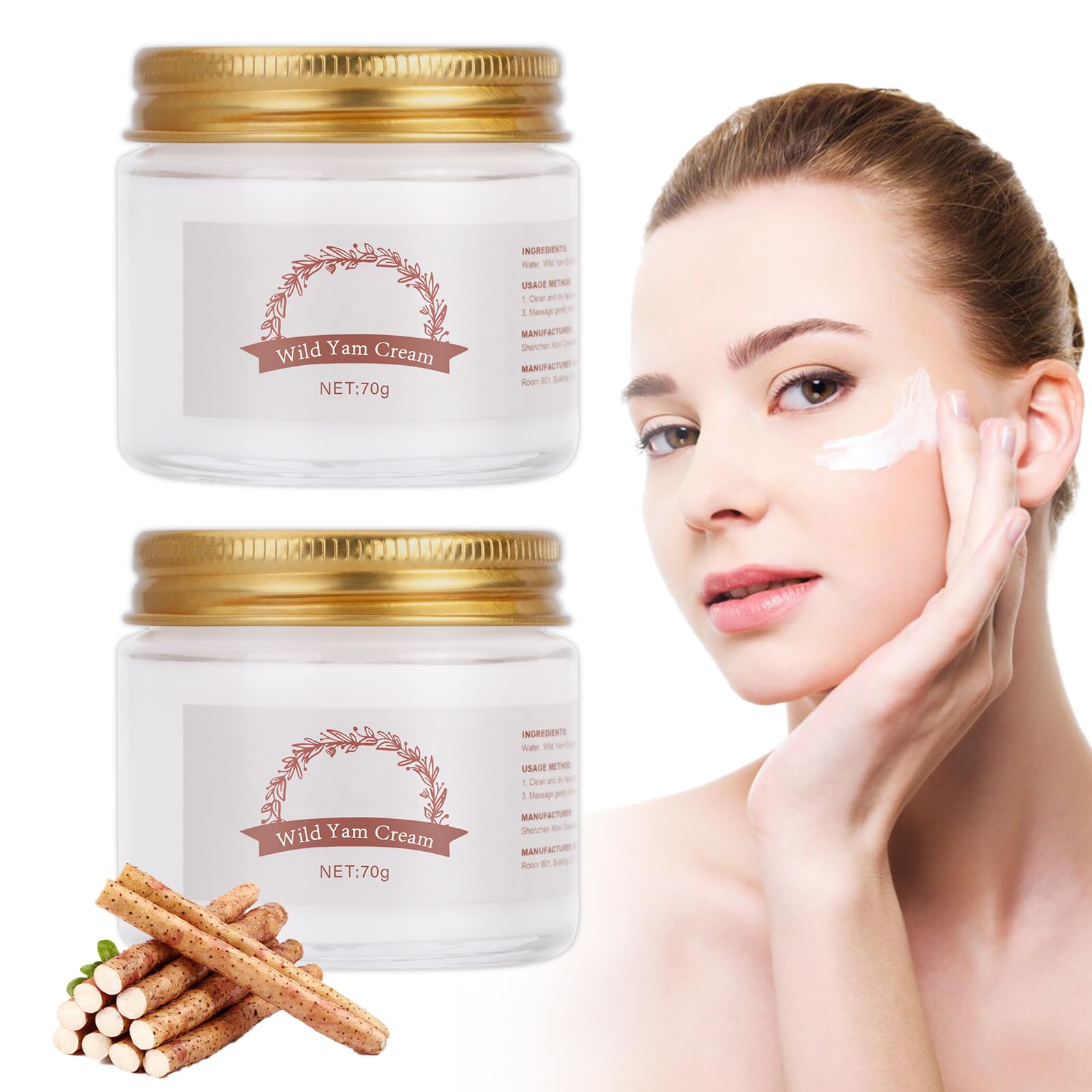 2pcs Wild Yam Cream,Wild Yam Cream Organic for Natural Balance, Wild Yam Cream for Women, Women's Organic Wild Yam Root Cream for All Skin Types