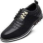 HLLQ Men's Modern Oxford Leather Fashion Sneakers Daily Walking Shoes Business Office Party Prom Dress Shoes Size 7-15