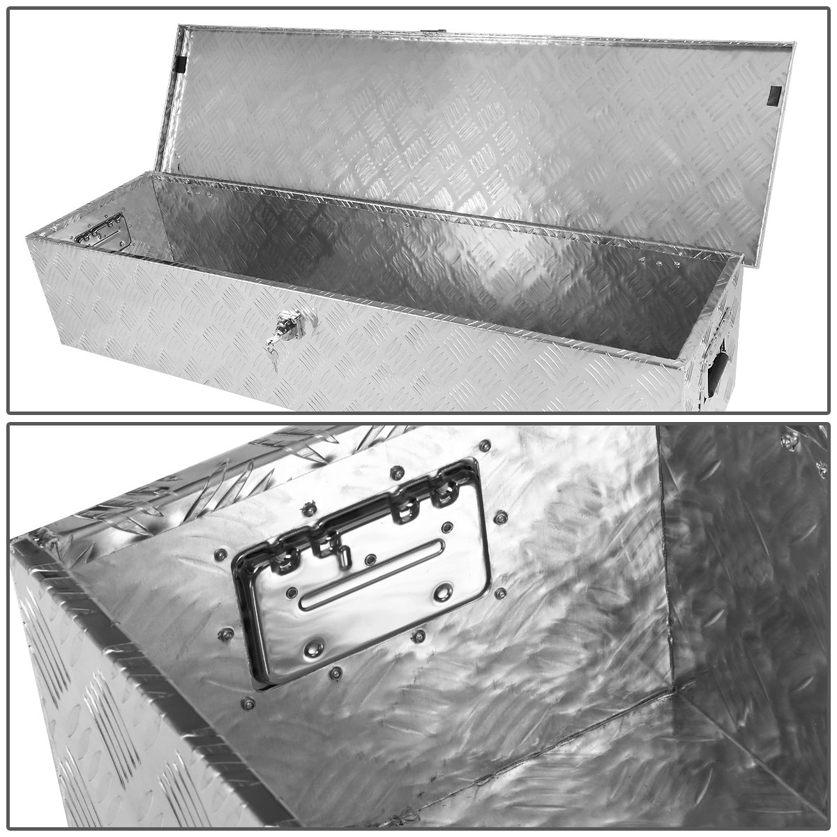49x13x10 Aluminum Pickup Truck Bed Trailer Key Lock Storage Tool