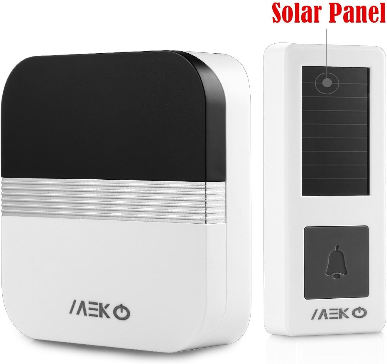 Solar Wireless Doorbells,MEKO Cordless Door Bell Chime Kit, Solar Panel