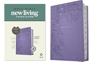 NLT Giant Print Bible, Filament Enabled (LeatherLike, Lavender Floral, Indexed, Red Letter)