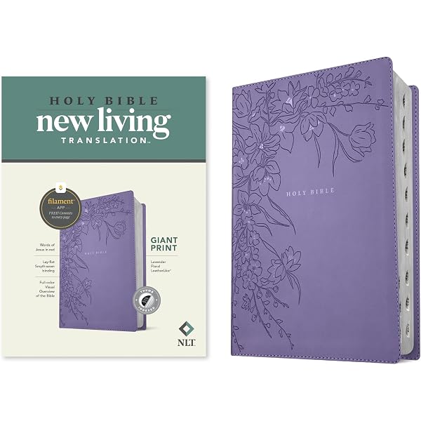 NLT Giant Print Bible, Filament Enabled (LeatherLike, Lavender