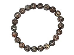 Brown Snowflake Obsidian Bracelet for Women Men's