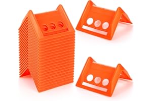 ZENFUN 20 Packs Edge Protectors for Cargo Loads, Flatbed Corner Protectors, Tiedown Plastic Protector, Truck Shipping, Protects Cargo Edges, Orange